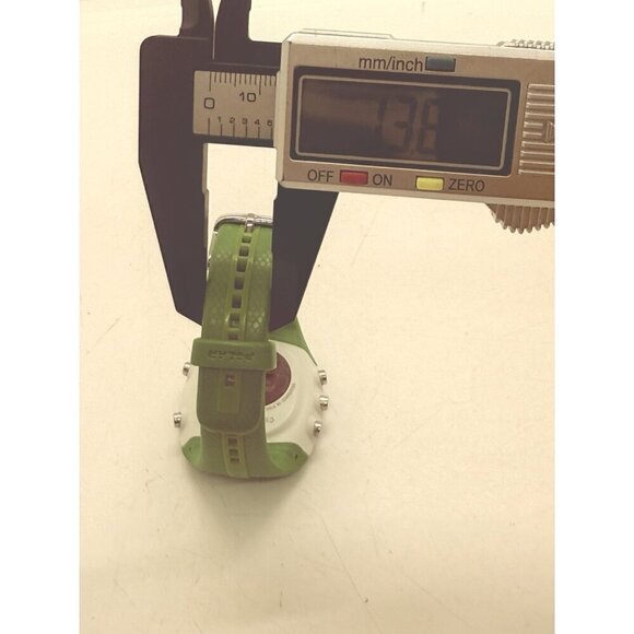 Polar FT4 Unisex Digital Watch White Square Face Kelly Green Silicone Strap WR30 - Picture 7 of 8